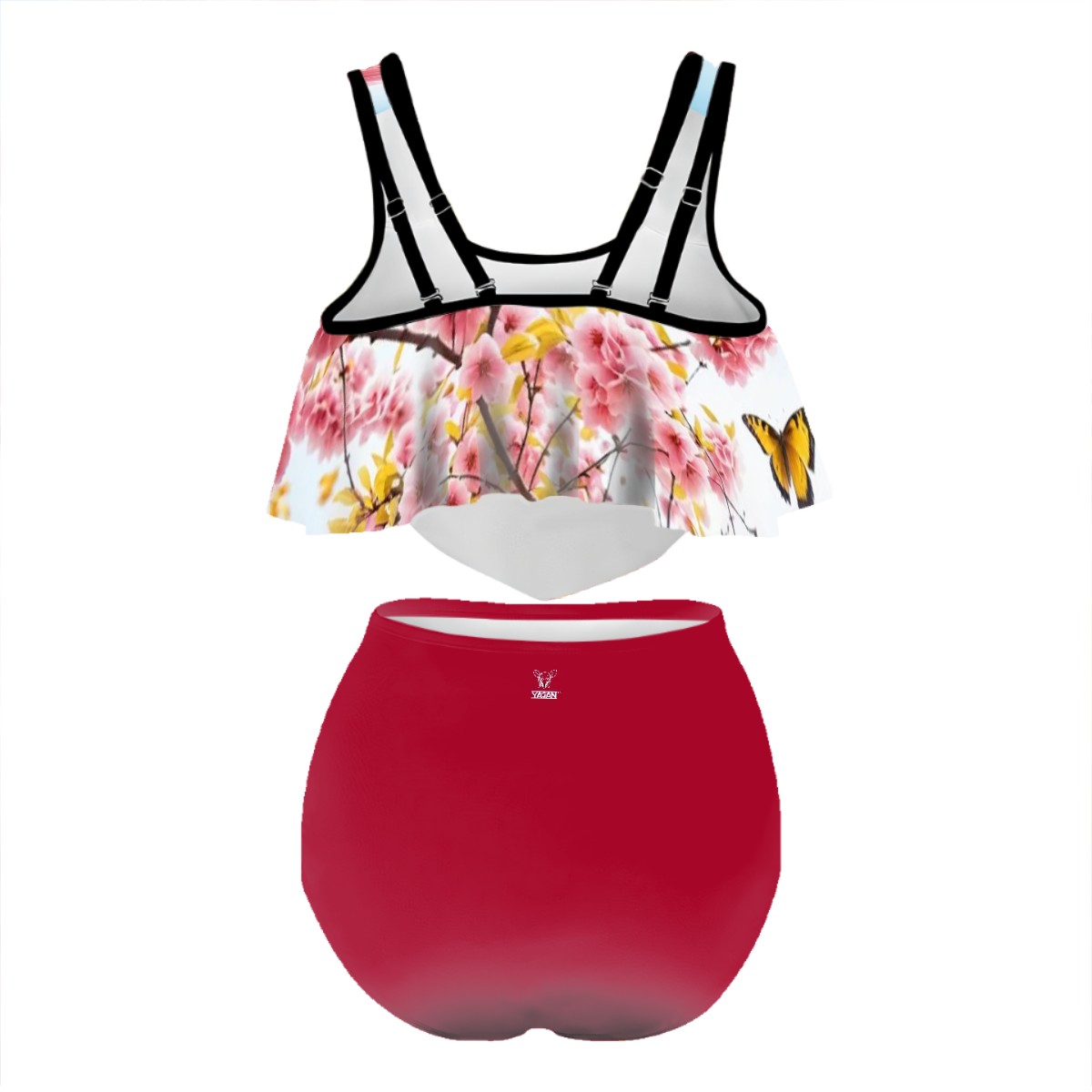 Plus Size Ruffle Two Piece Swimsuit - Image 3